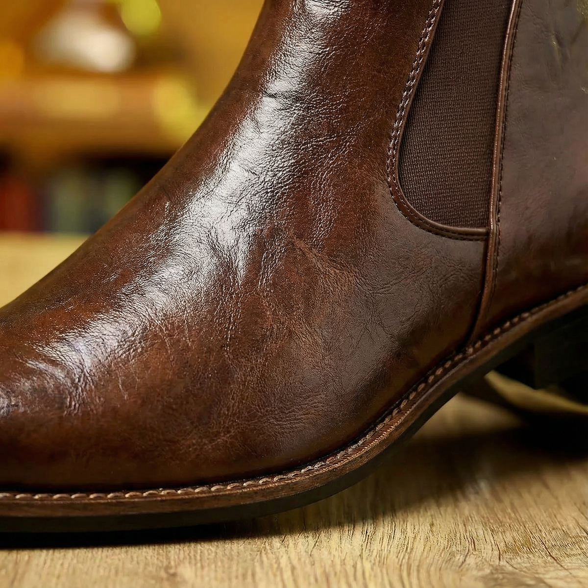 Bodhi | Men's Brown Faux Leather Chelsea Boots