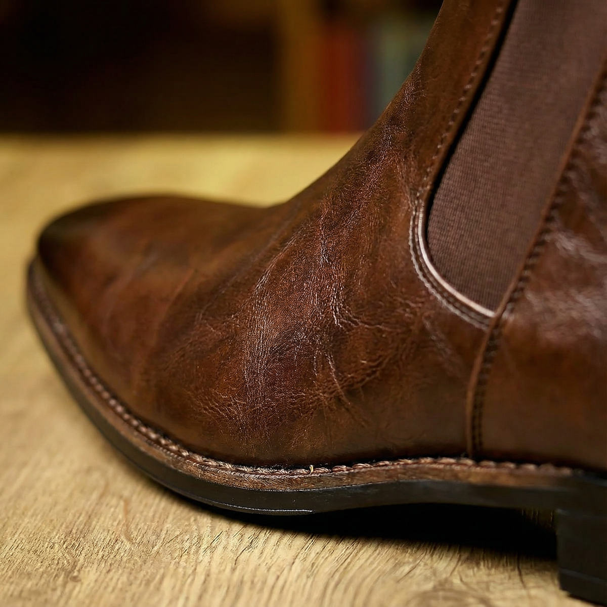 Bodhi | Men's Brown Faux Leather Chelsea Boots