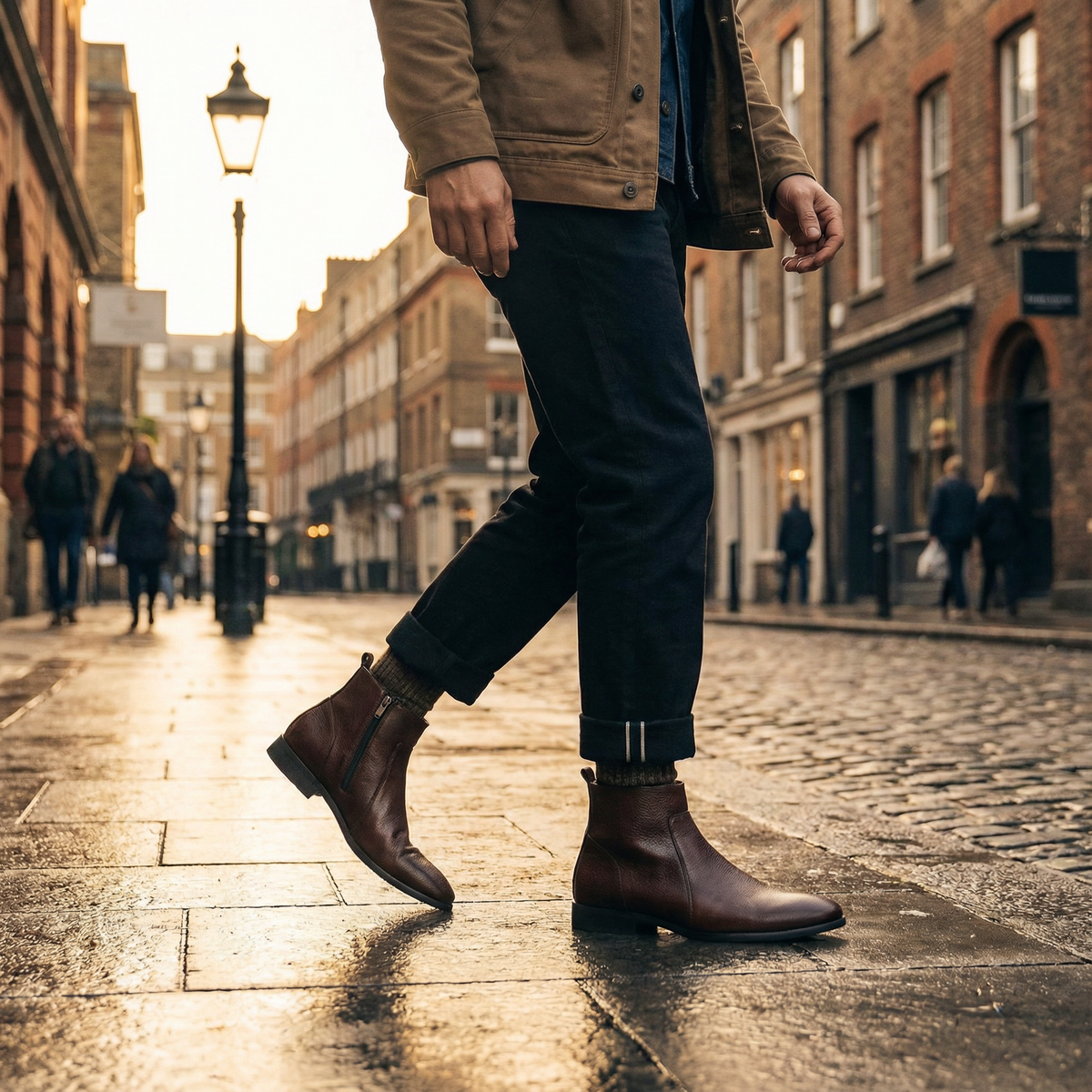 Cody | Men's Leather Chelsea Boots with Zip