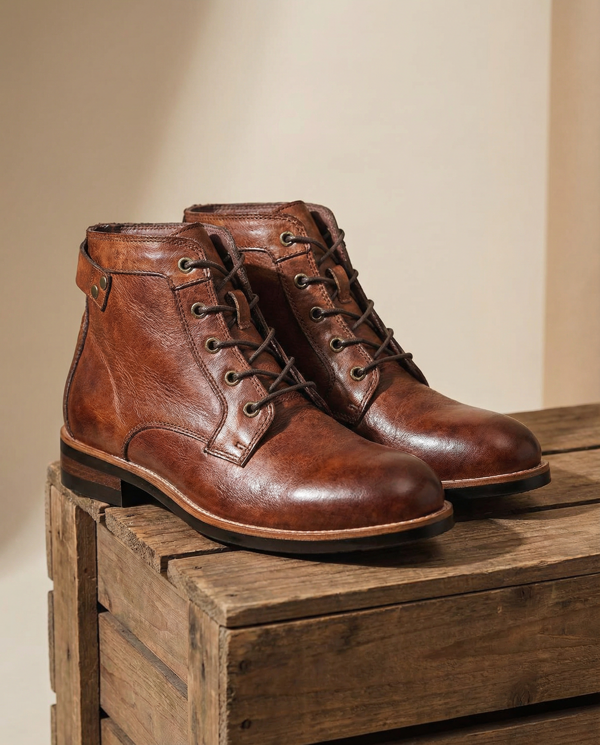 Cian | Men's Leather Lace Up Ankle Boots