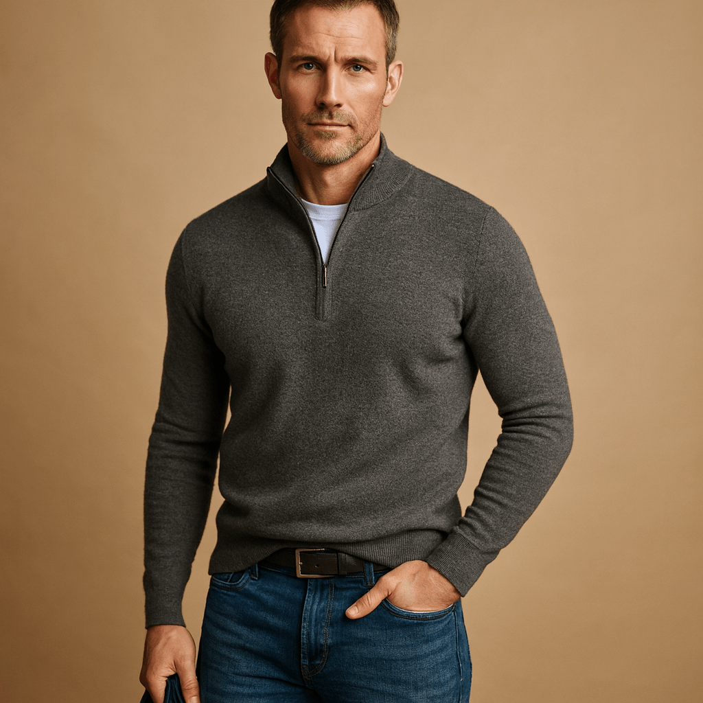 Cooper | Men's Quarter Zip Knit Sweater