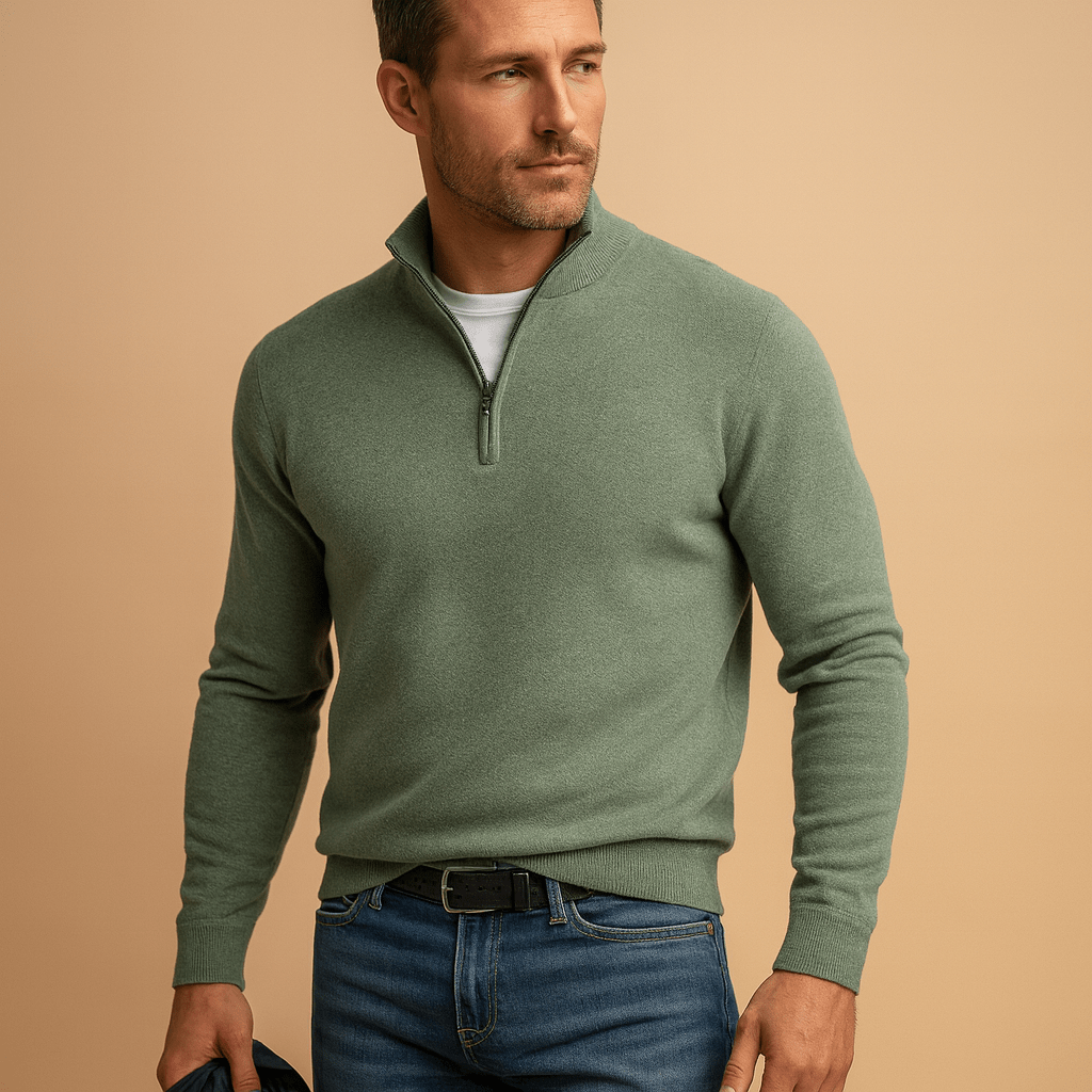 Cooper | Men's Quarter Zip Knit Sweater