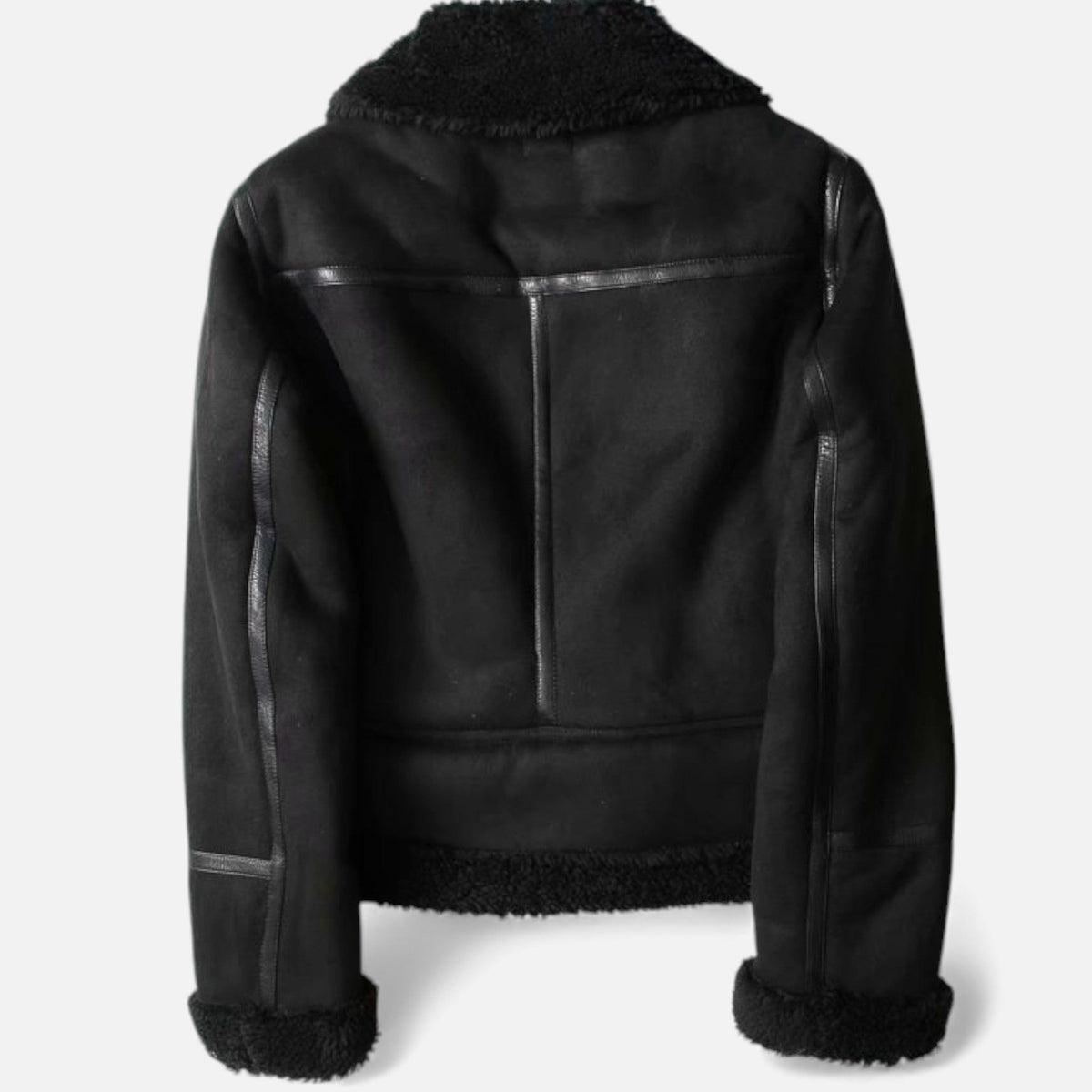 Bexley | Women's Shearling Moto Jacket With Faux Fur Lapel