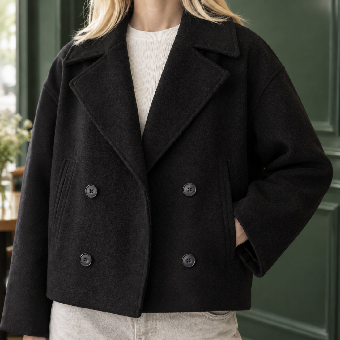 Leonie-Hope Double-Breasted Jacket - Black