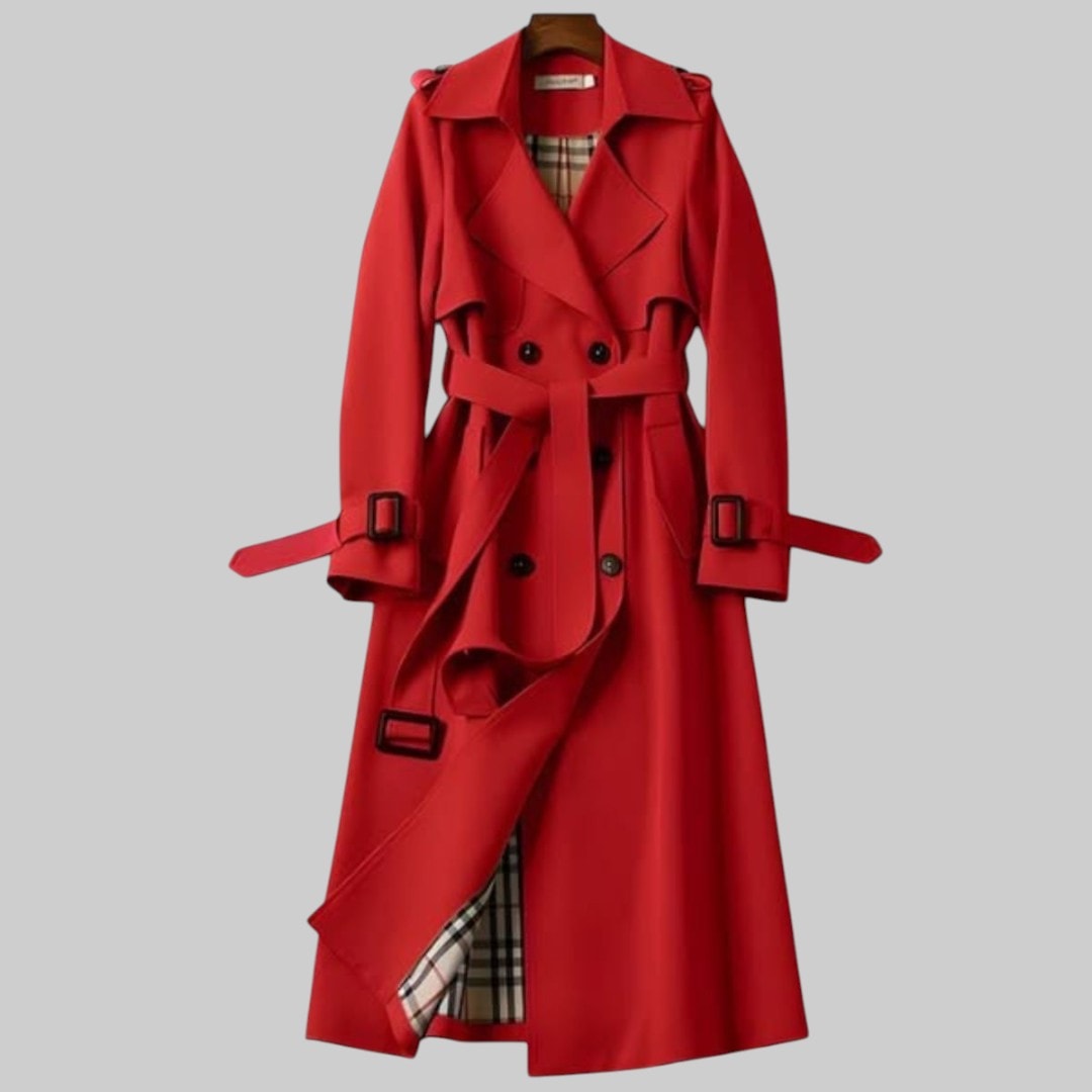 Zinnia | Women's Double Breasted Belted Trench Coat