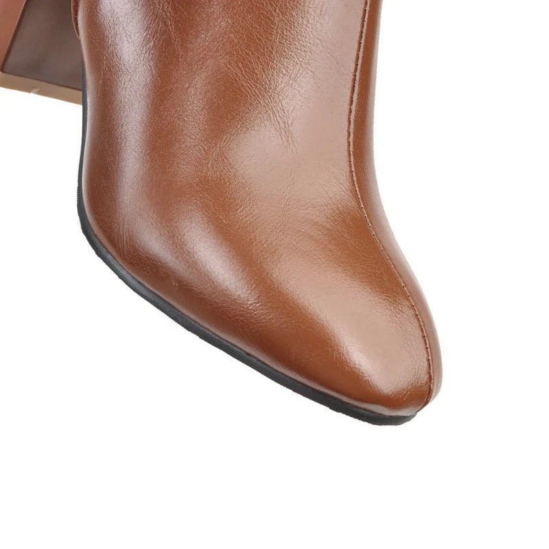 Knee-high Women's Boots with Heel - Sienna-Black-3.0-Nora Luxe