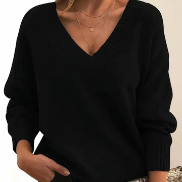 Luxury Cashmere Sweater - Isabella-Black-S-Nora Luxe