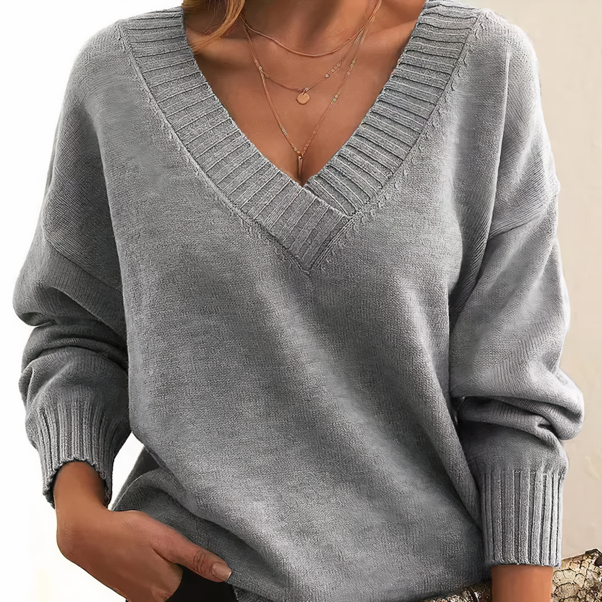 Luxury Cashmere Sweater - Isabella-Gray-S-Nora Luxe