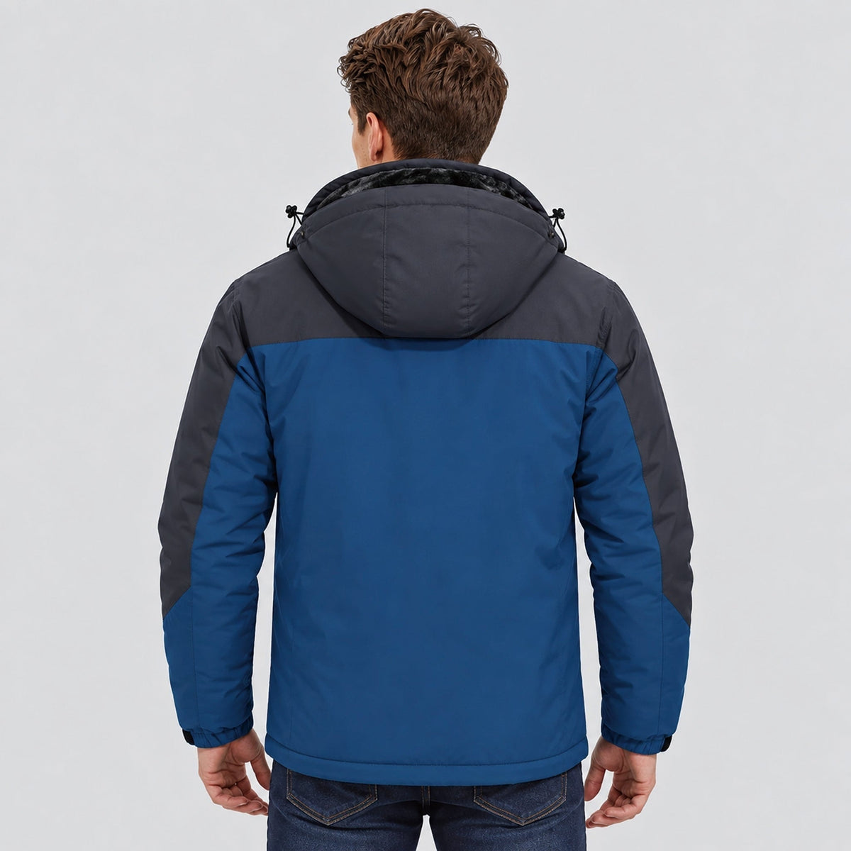 Denim Blue MAGCOMSEN Men's Water-Repellent Winter Ski Jacket with Fleece Lining in #Color_Denim Blue