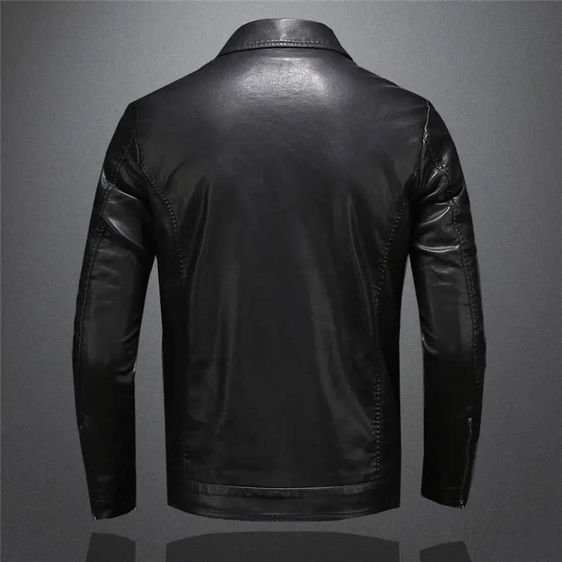 Harrington Oxford | Men's Leather Jacket - Classic Black Design Harrington Oxford