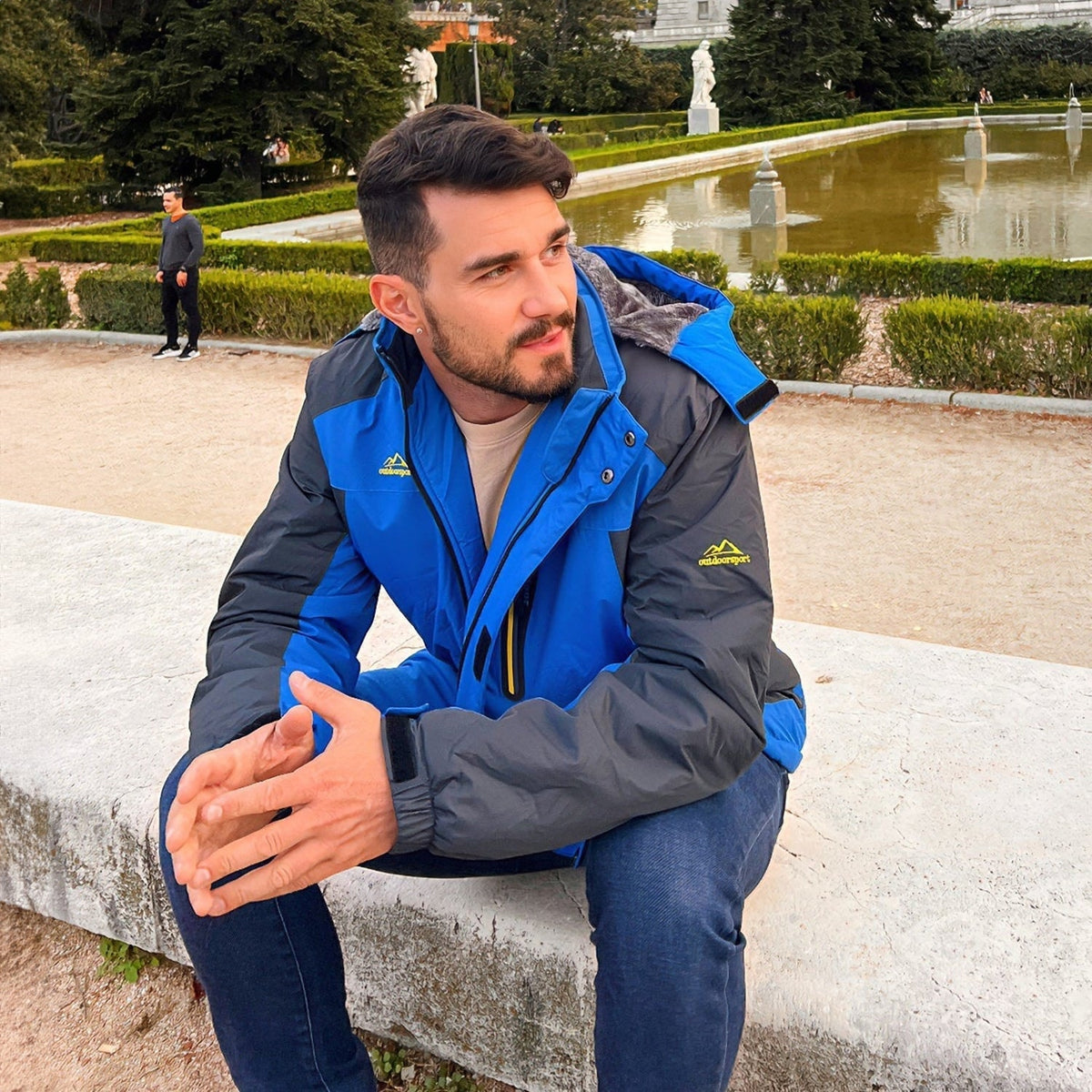Bright Blue MAGCOMSEN Men's Water-Resistant Ski Jacket - Warm Fleece Winter in #Color_Bright Blue