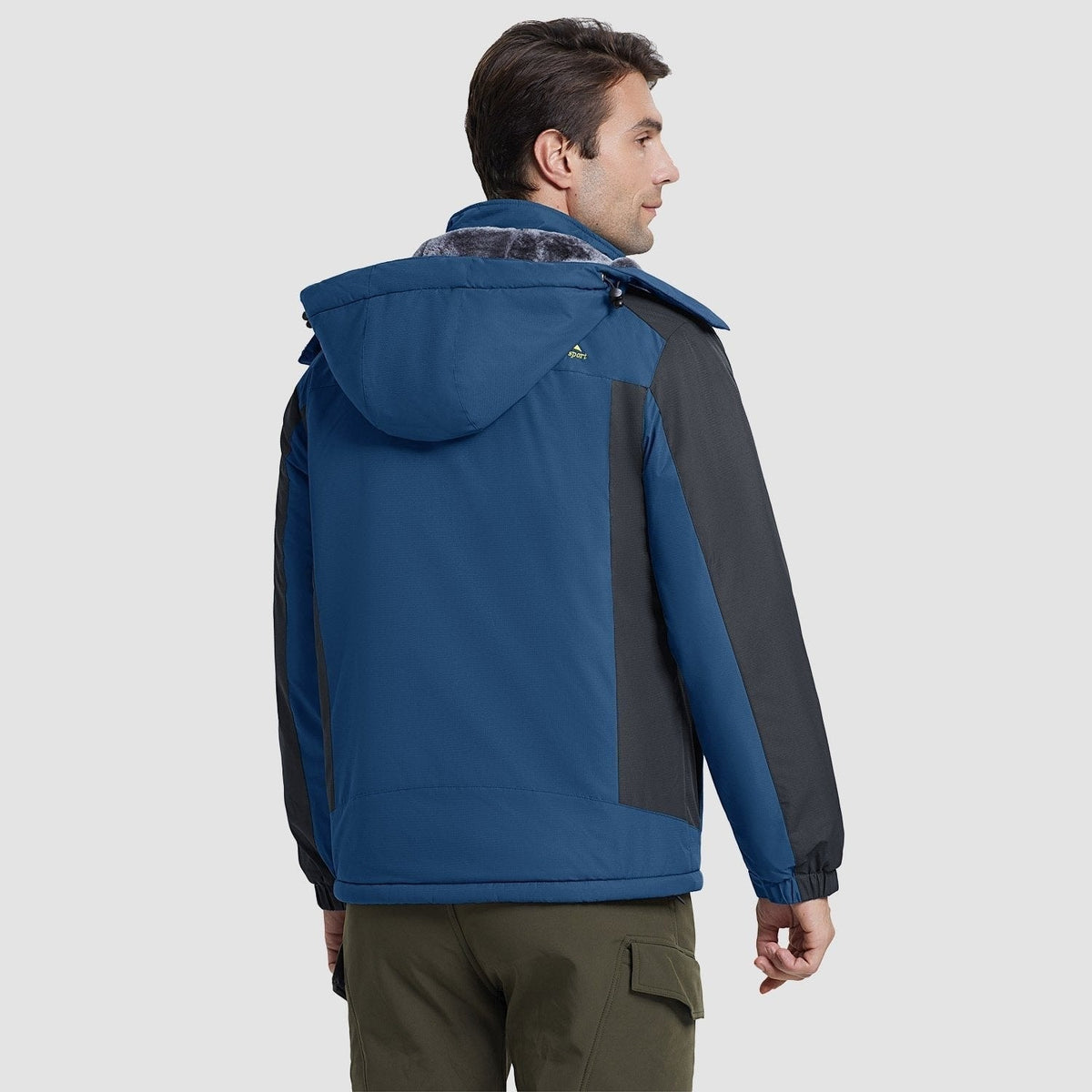 Denim Blue MAGCOMSEN Men's Water-Resistant Ski Jacket - Warm Fleece Winter in #Color_Denim Blue