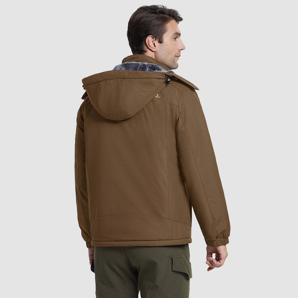Coffee MAGCOMSEN Men's Water-Resistant Ski Jacket - Warm Fleece Winter in #Color_Coffee