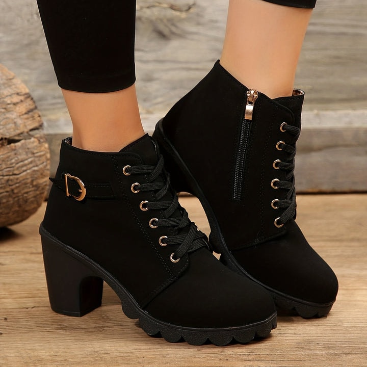 Orthopaedic Ladies Ankle Boots – Celesta-Black-4.5-The Livary