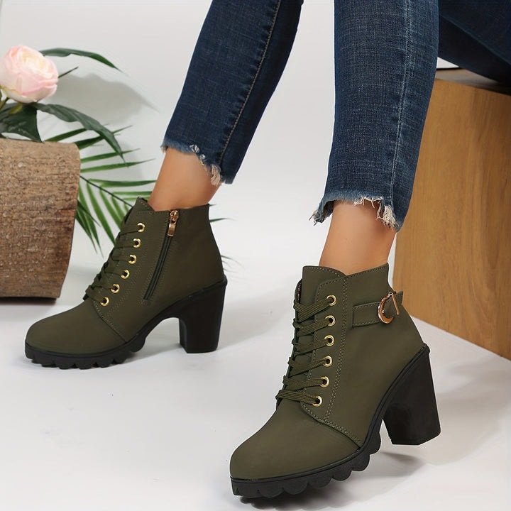 Orthopaedic Ladies Ankle Boots – Celesta-Green-4.5-The Livary