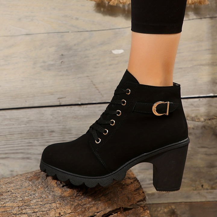Orthopaedic Ladies Ankle Boots – Celesta-Black-4.5-The Livary