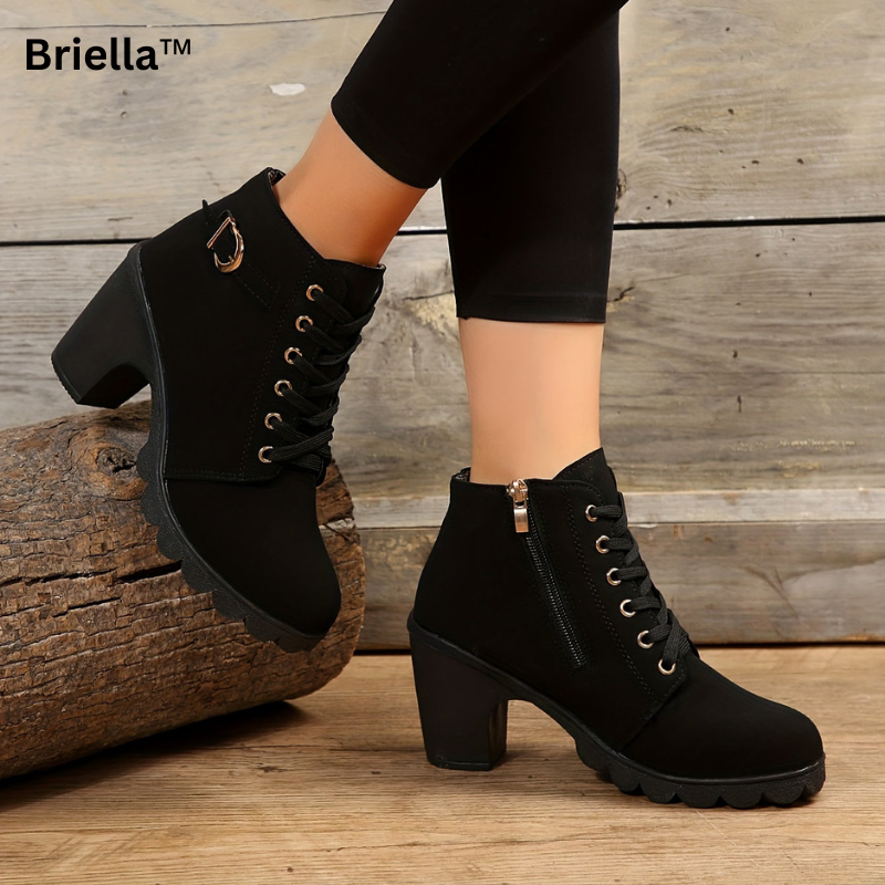 Orthopaedic Ladies Ankle Boots – Celesta-Black-4.5-The Livary