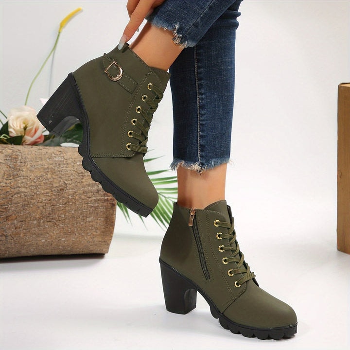 Orthopaedic Ladies Ankle Boots – Celesta-Green-4.5-The Livary