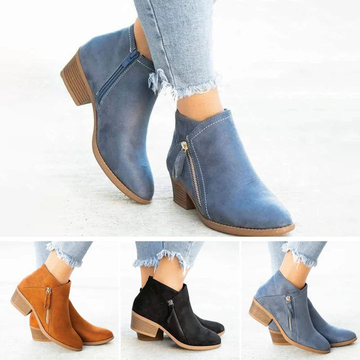 Orthopaedic Leather Ankle Boots - Helena