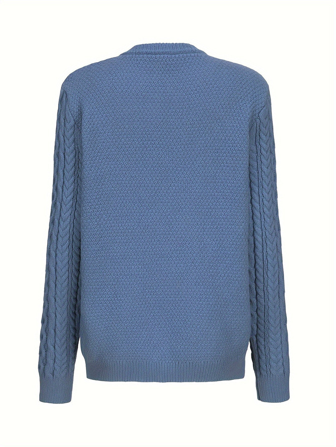 Plain Knitted Cardigan with Button Closure and Pockets - Olivia