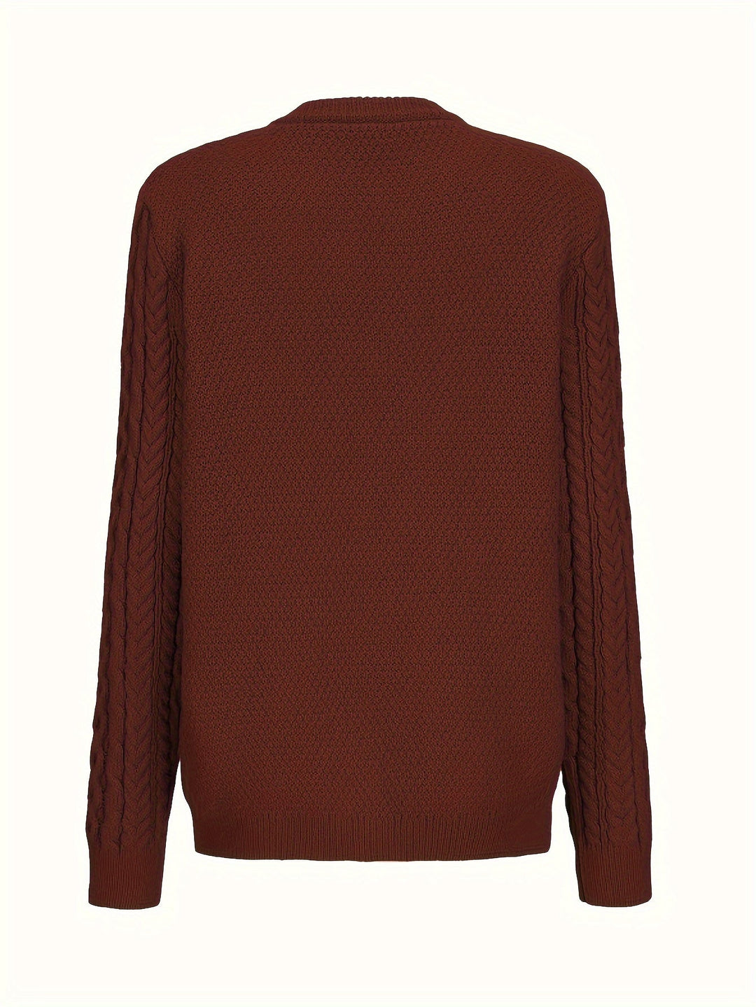 Plain Knitted Cardigan with Button Closure and Pockets - Olivia
