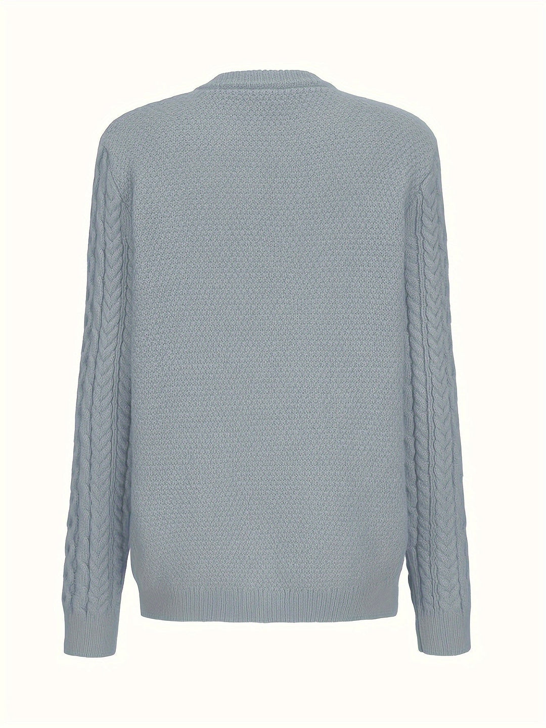 Plain Knitted Cardigan with Button Closure and Pockets - Olivia