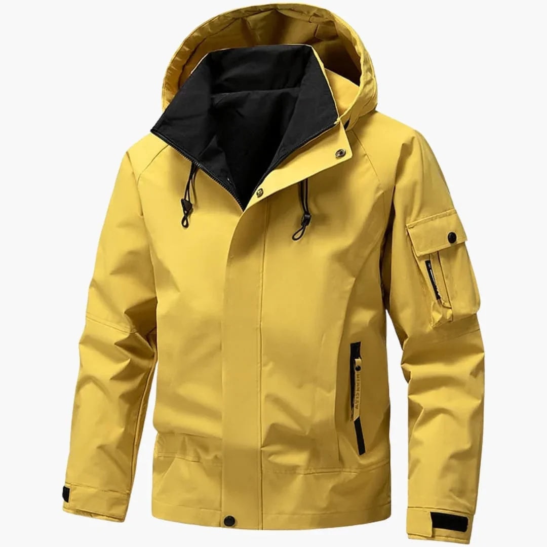 Men's High-Collar Hooded Ski Jacket