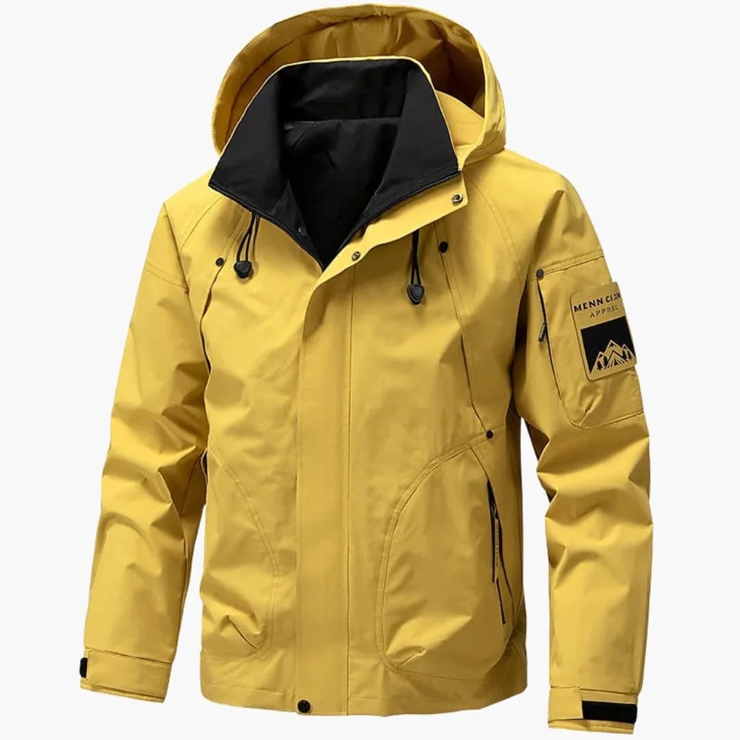 Men's High-Collar Hooded Ski Jacket