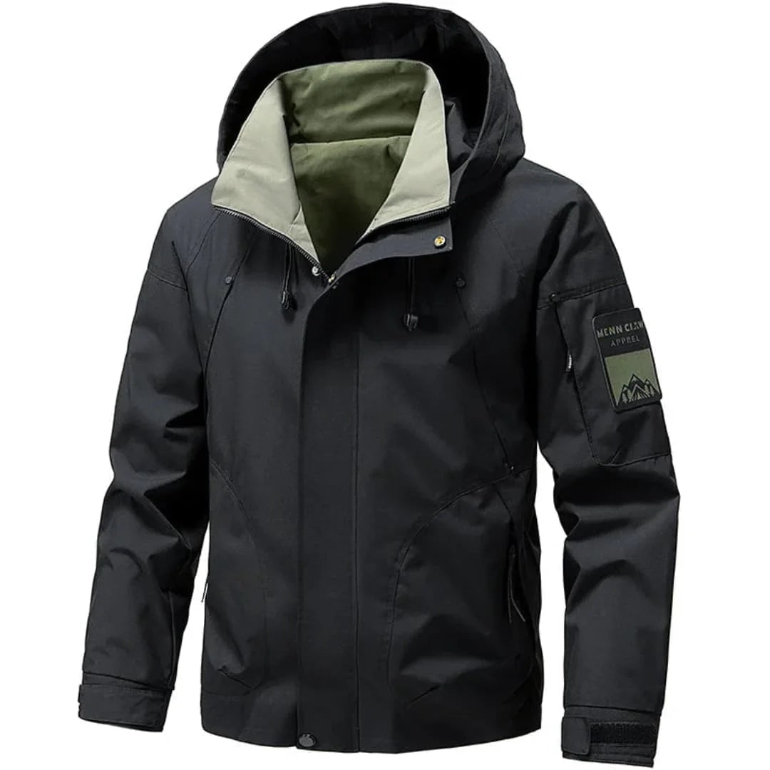 Men's High-Collar Hooded Ski Jacket