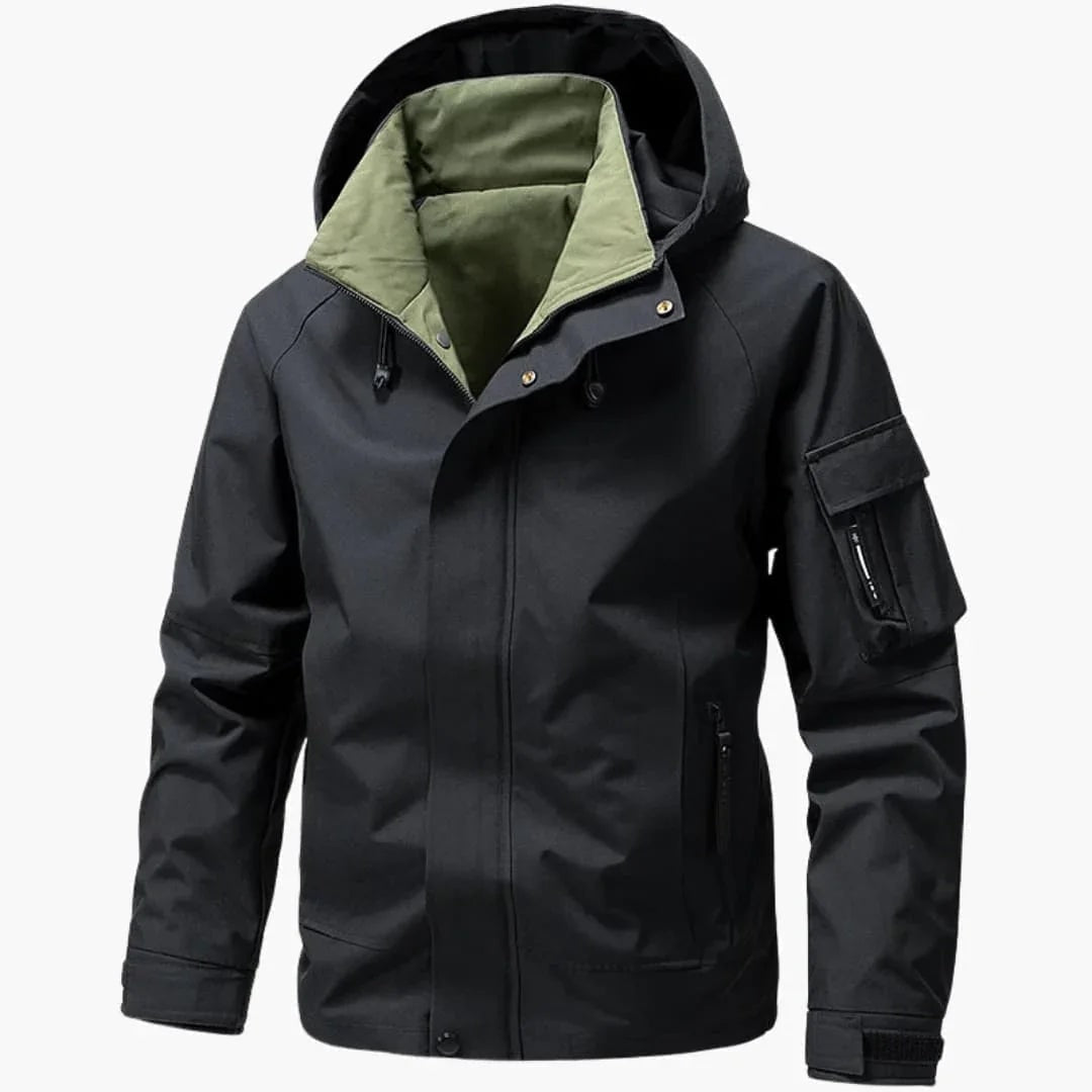 Men's High-Collar Hooded Ski Jacket