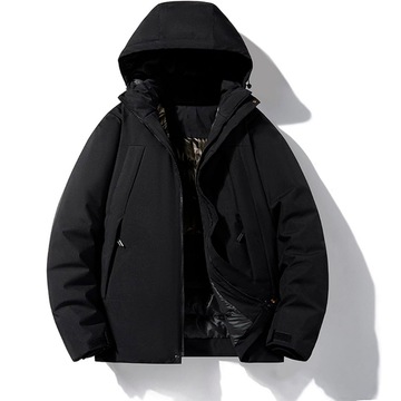 Women's Covered-Zip Hooded Ski Jacket