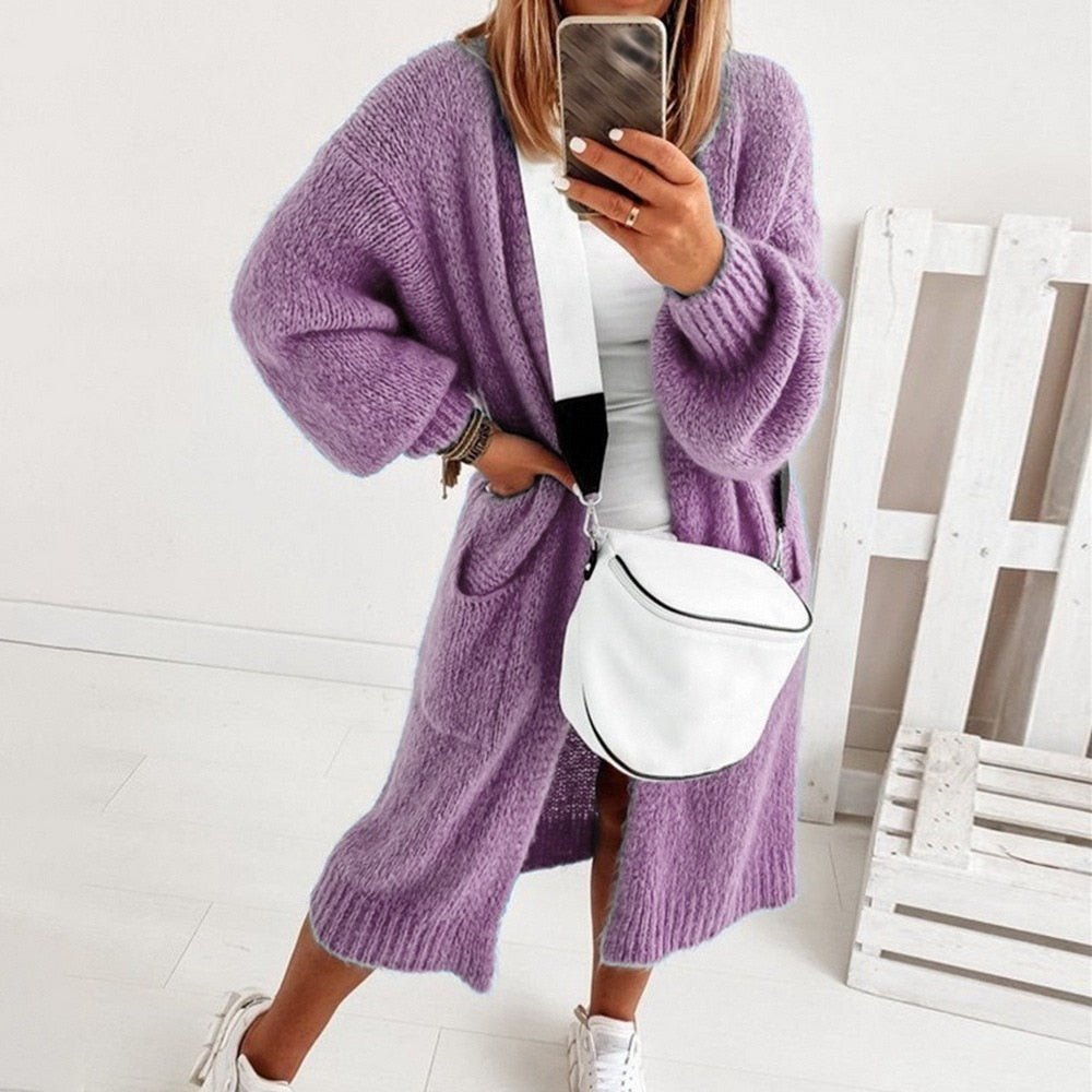 Soft Knit Oversized Women's Cardigan - Sienna