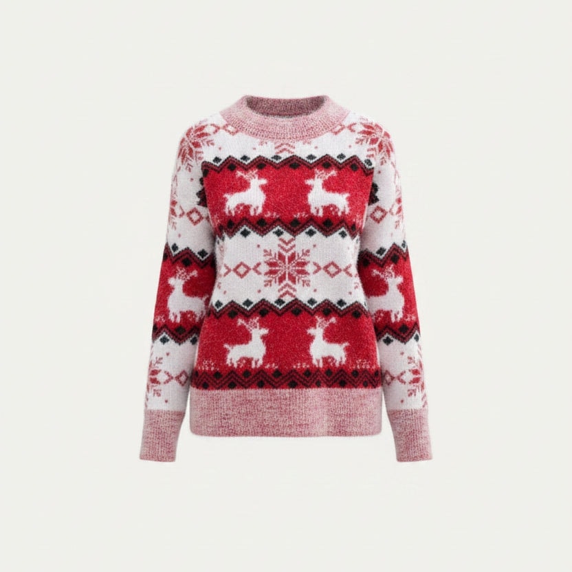 Savannah | Women's Fair Isle Reindeer Christmas Sweater