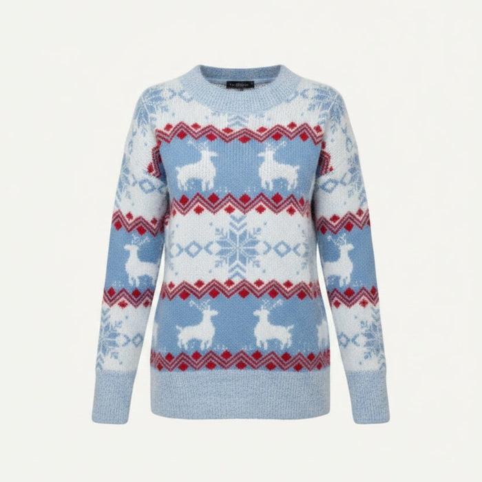 Savannah | Women's Fair Isle Reindeer Christmas Sweater
