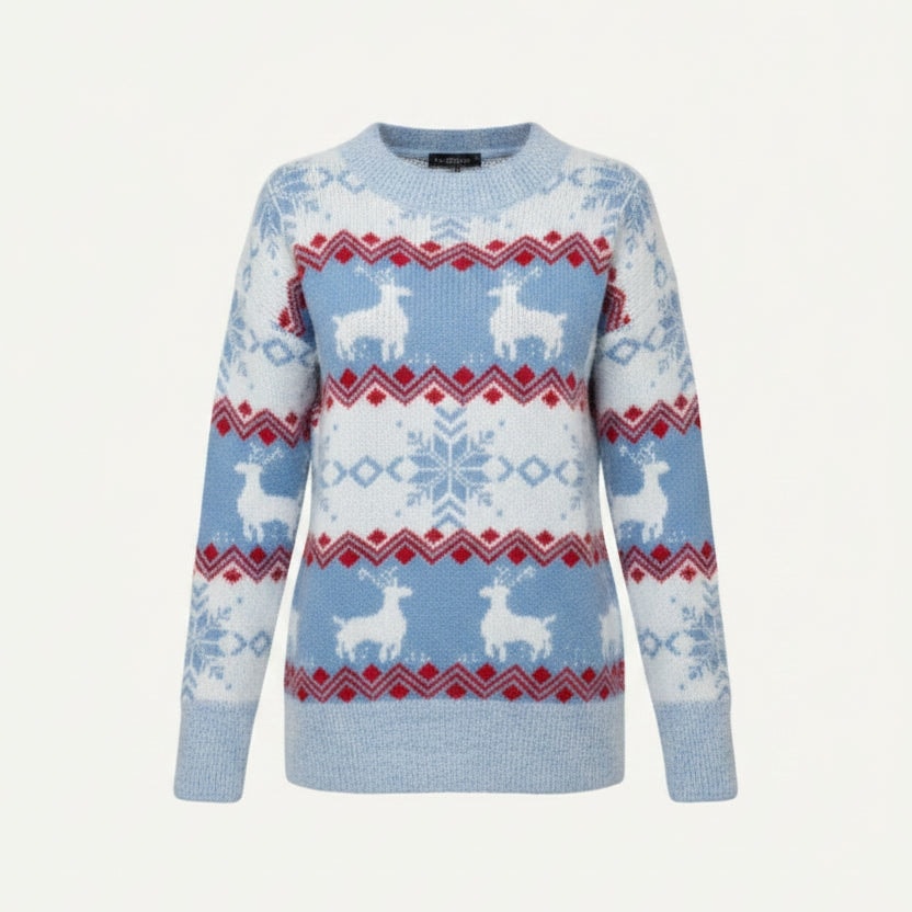 Savannah | Women's Fair Isle Reindeer Christmas Sweater