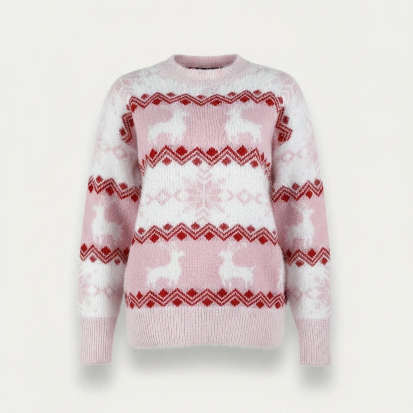 Savannah | Women's Fair Isle Reindeer Christmas Sweater