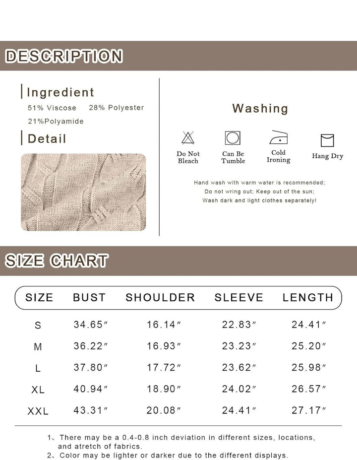 Stylish Knitted Women's Turtleneck - Denise