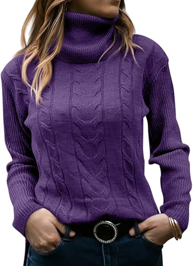 Stylish Knitted Women's Turtleneck - Denise