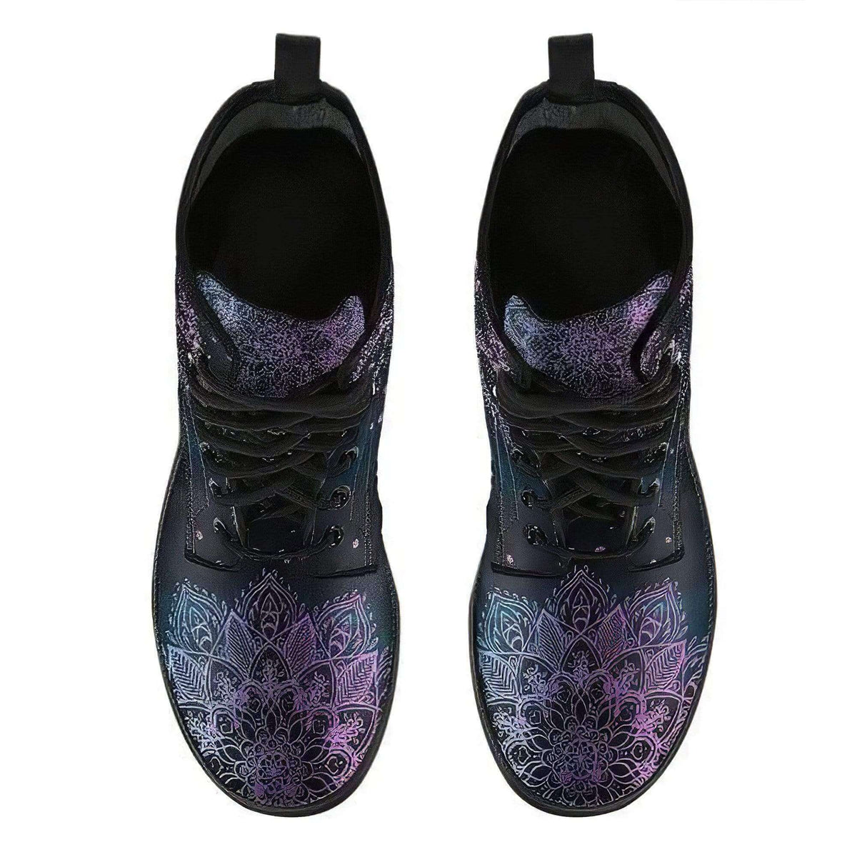 Fiora | Women's Sun and Moon Print Leather Ankle Boots