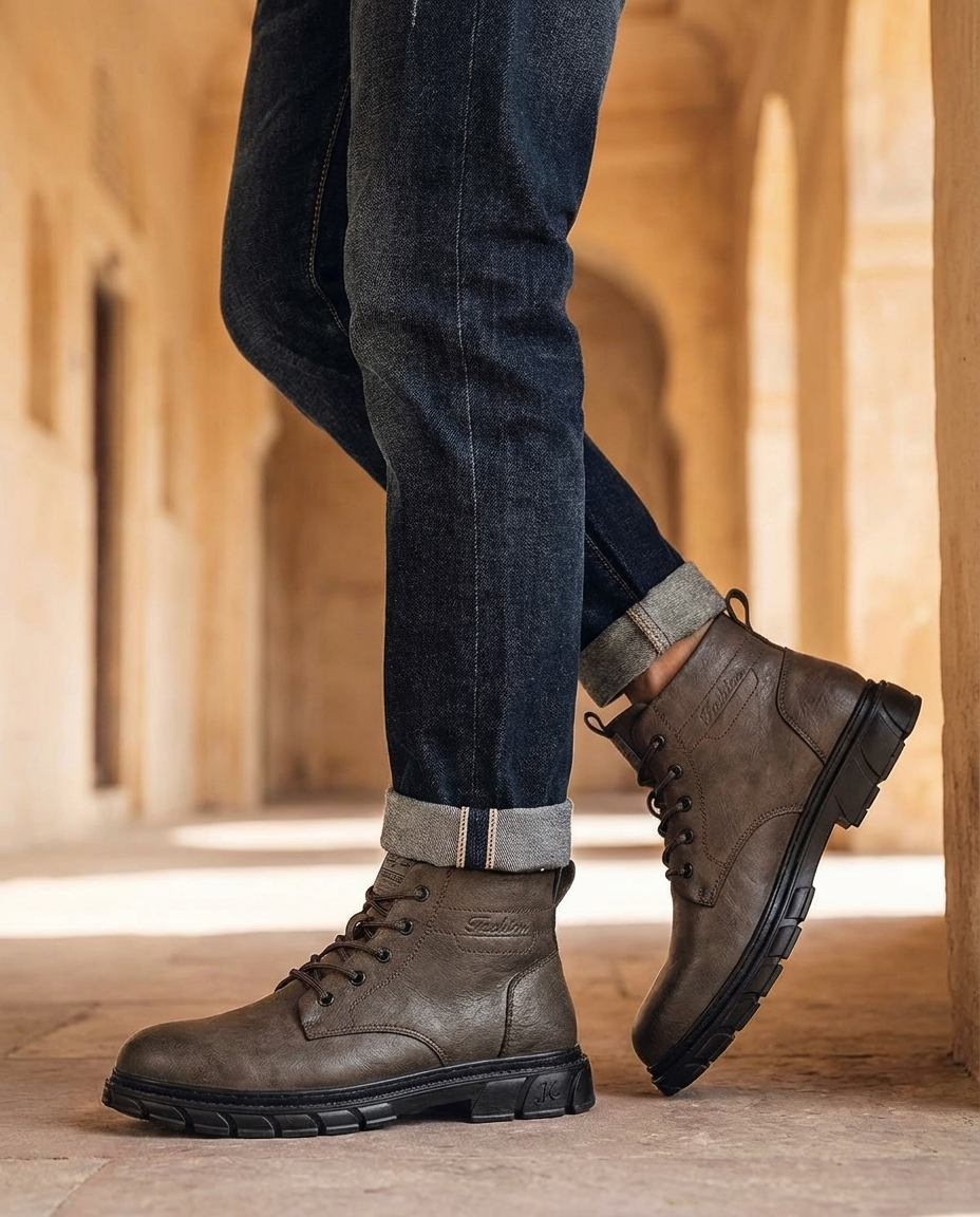 Reed | Men's Lace Up Combat Ankle Boots