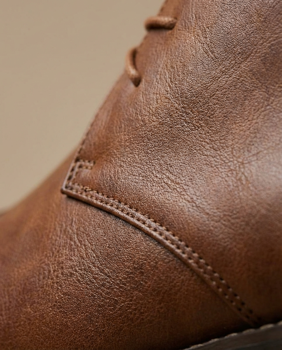 Ezra | Men's Faux Leather Chukka Boots