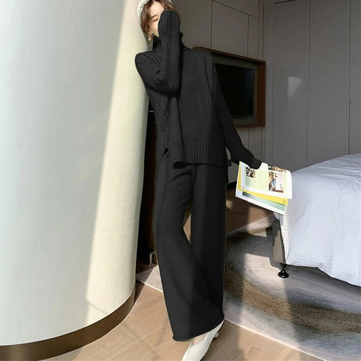Women’s Knitted Lounge Set – Soft Comfortable Elegant Relaxed Fit Casual Everyday Outfit