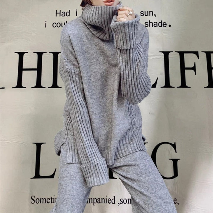 Women’s Knitted Lounge Set – Soft Comfortable Elegant Relaxed Fit Casual Everyday Outfit