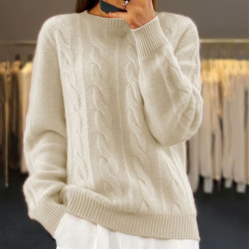 Warm Knitted Ladies Sweater - Bella