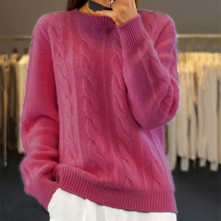 Warm Knitted Ladies Sweater - Bella