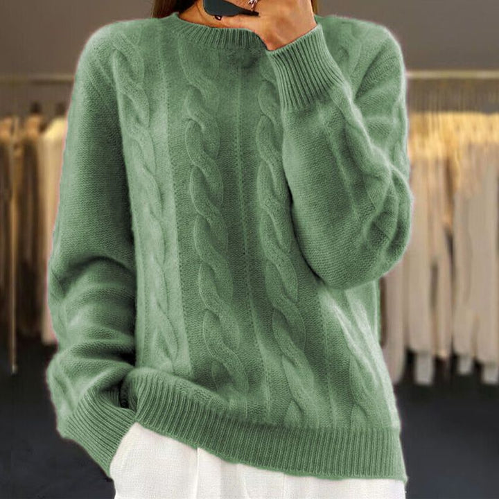 Warm Knitted Ladies Sweater - Bella
