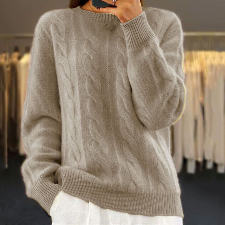 Warm Knitted Ladies Sweater - Bella