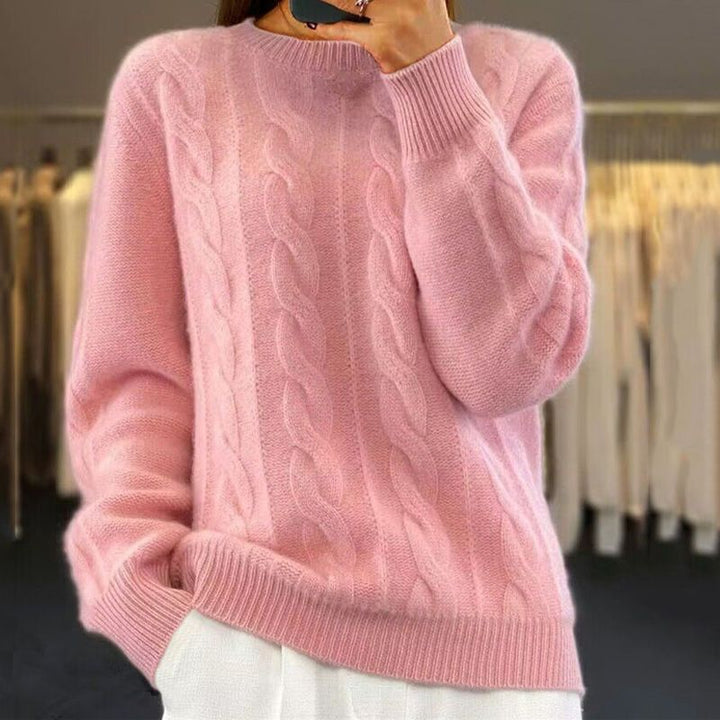 Warm Knitted Ladies Sweater - Bella