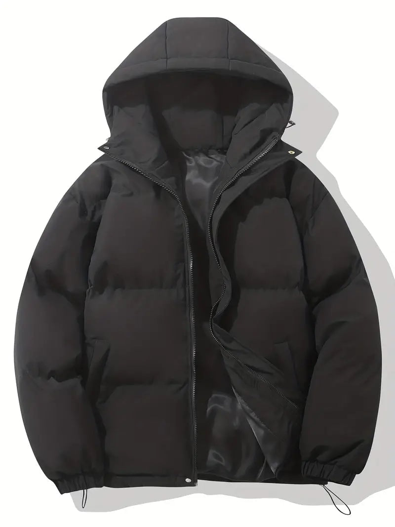 Warm Ladies Jacket with Hood - Aurelia-Black-M-Nora Luxe