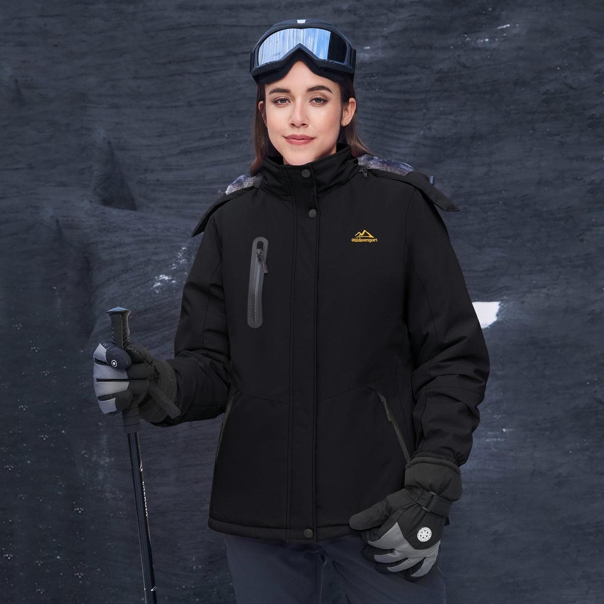 Blue MAGCOMSEN Women's Windproof & Waterproof Snow Ski Winter Jacket in #Color_Blue